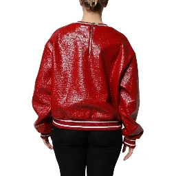 Red Wool DGLogo Embroidery Pullover Sweater