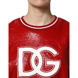 Red Wool DGLogo Embroidery Pullover Sweater