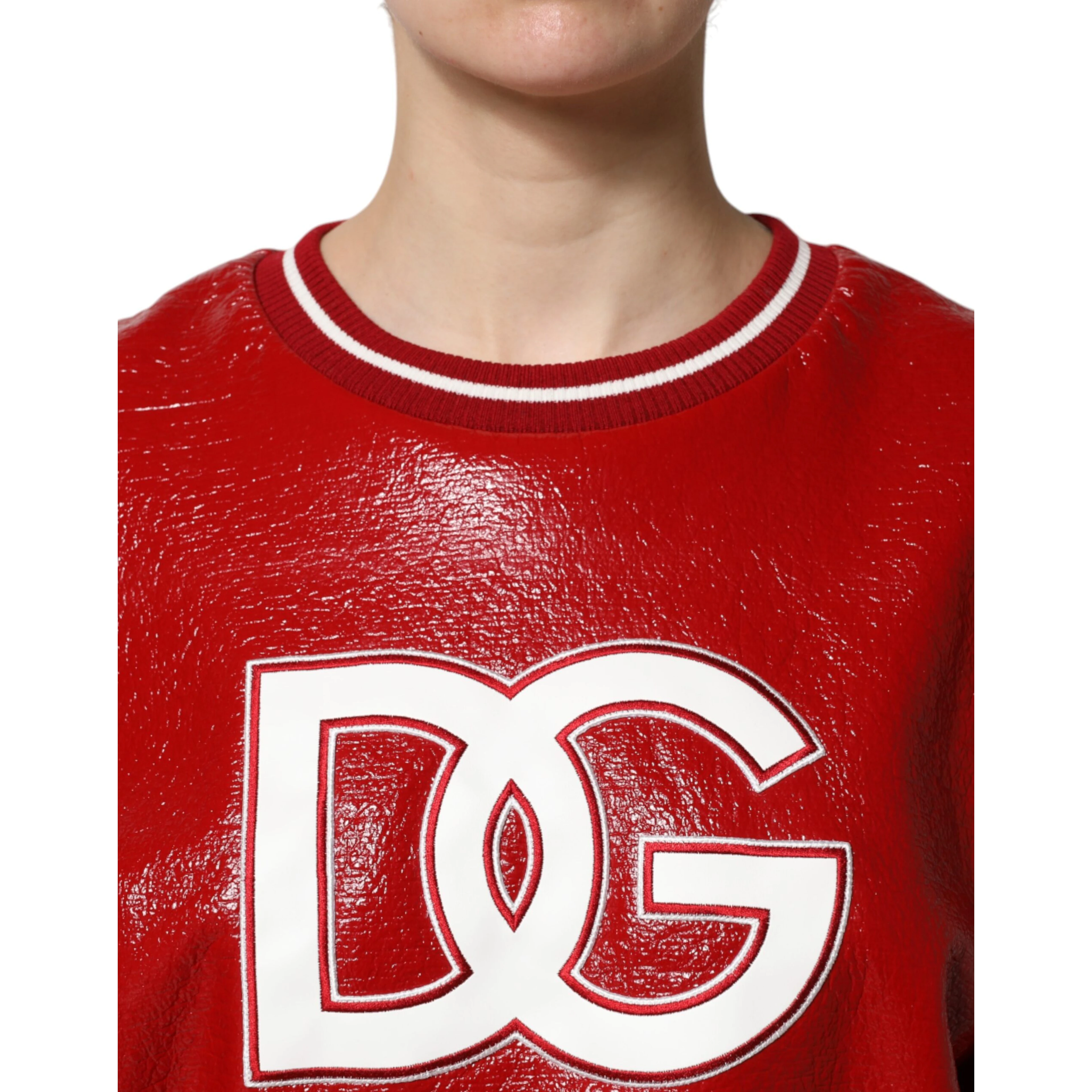 Red Wool DGLogo Embroidery Pullover Sweater