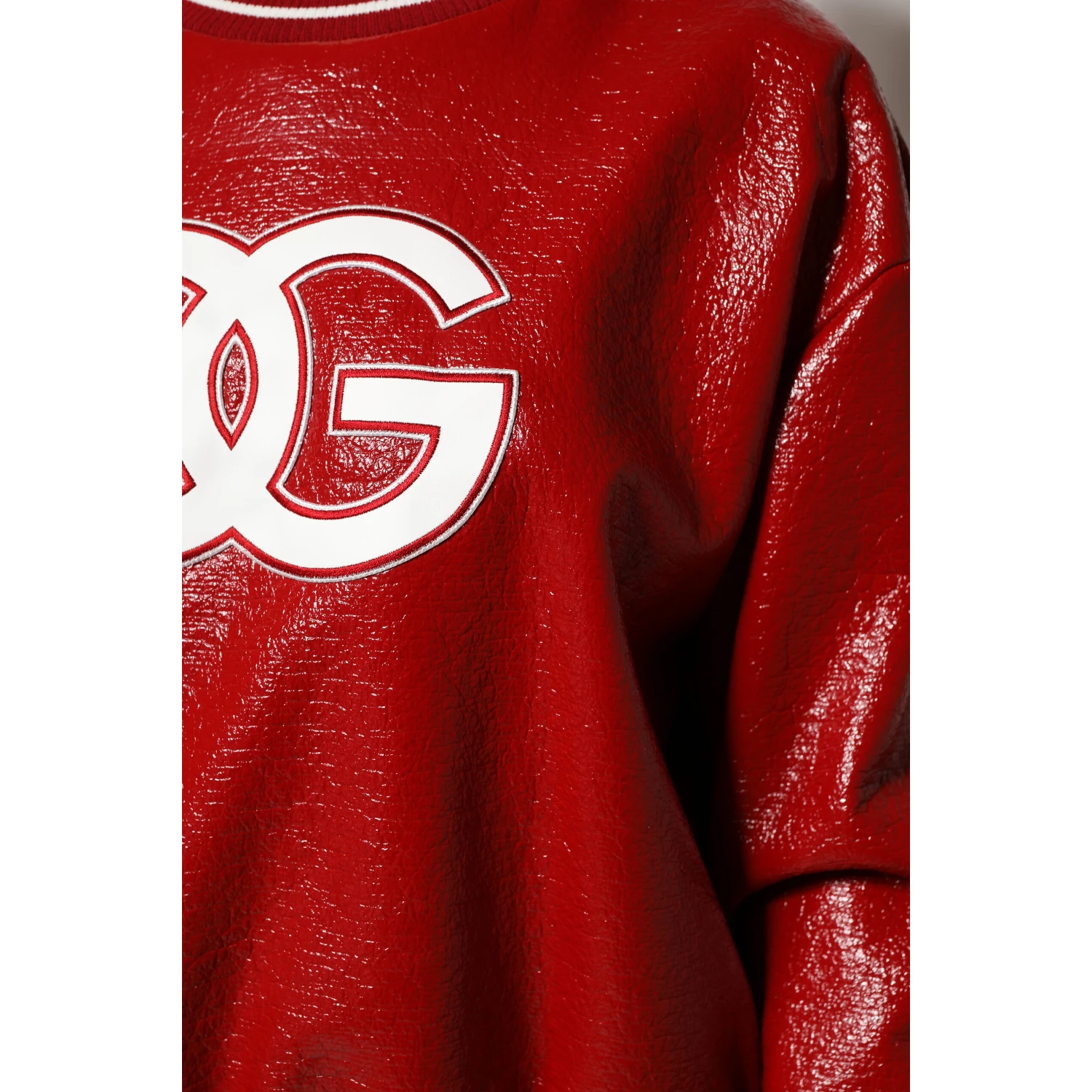 Red Wool DGLogo Embroidery Pullover Sweater