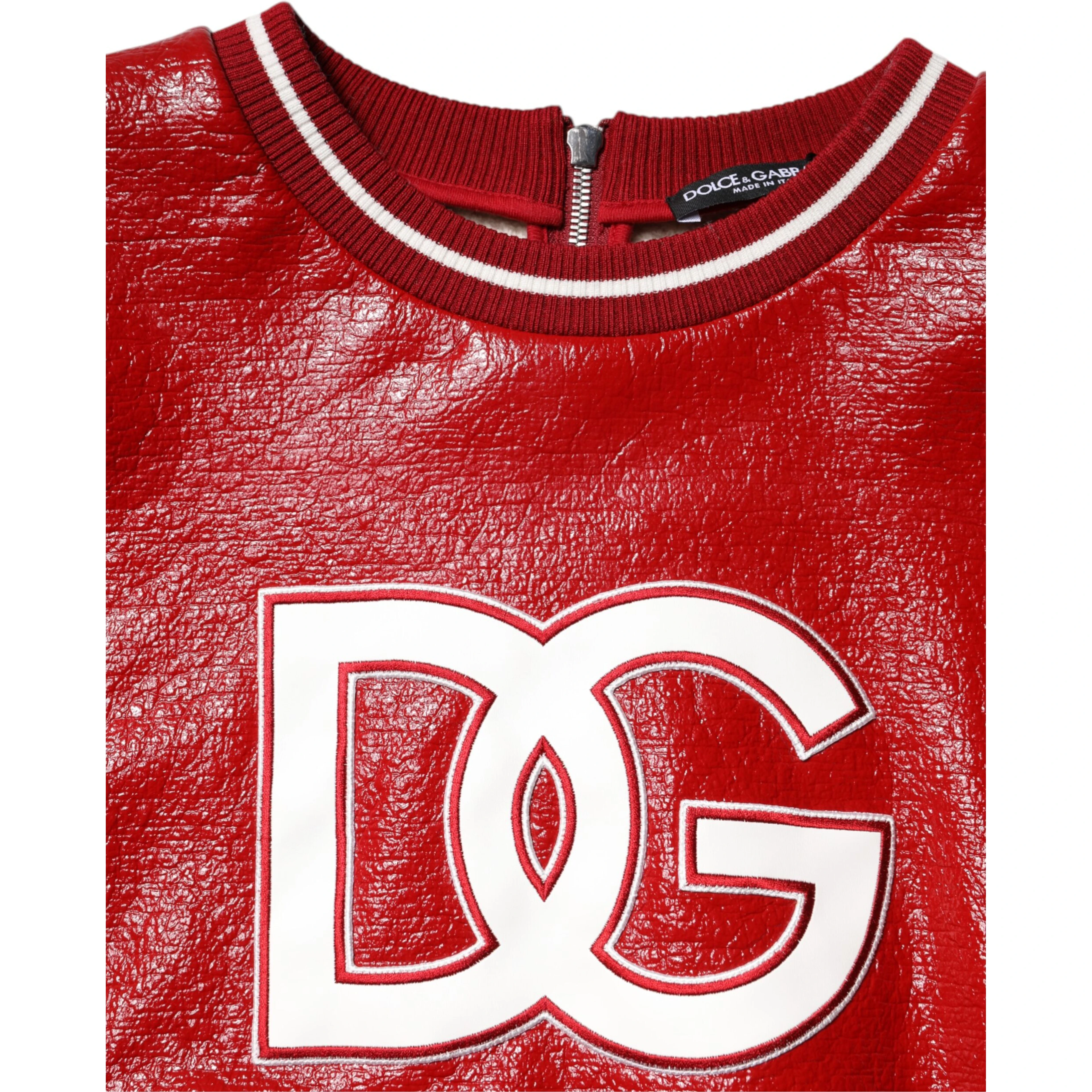 Red Wool DGLogo Embroidery Pullover Sweater