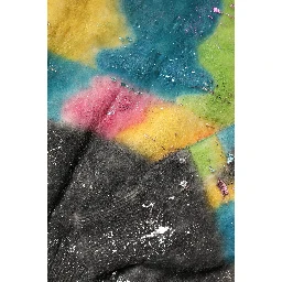 Multicolor Mohair Turtleneck Pullover Sweater