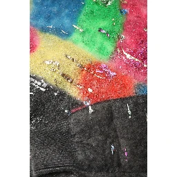 Multicolor Mohair Turtleneck Pullover Sweater