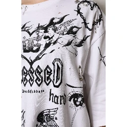 White Cotton DG BLESSED Printed T-shirt