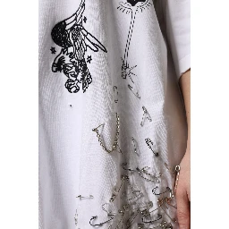 White Cotton DG BLESSED Printed T-shirt