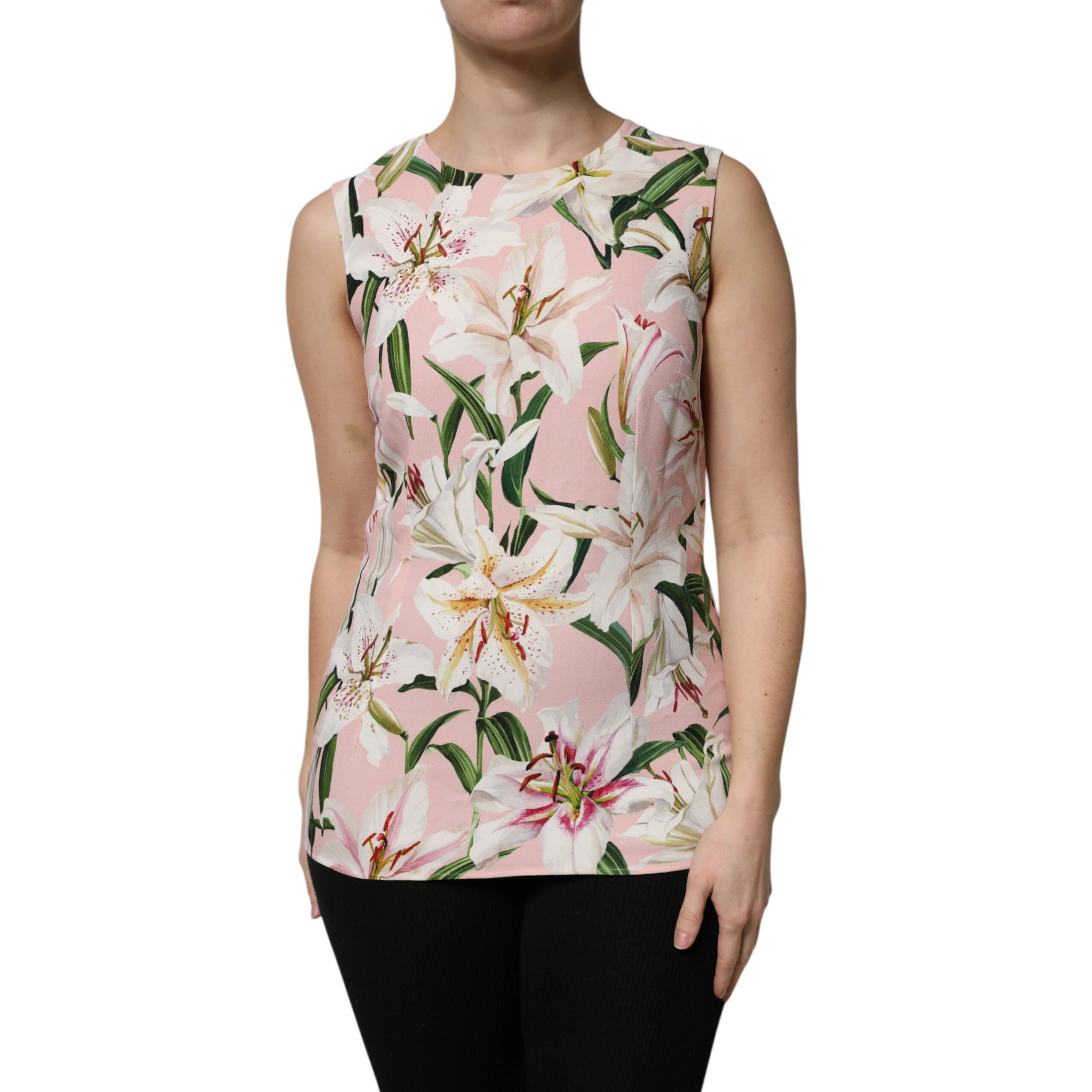 Multicolor Floral Print Round Neck Tank Top