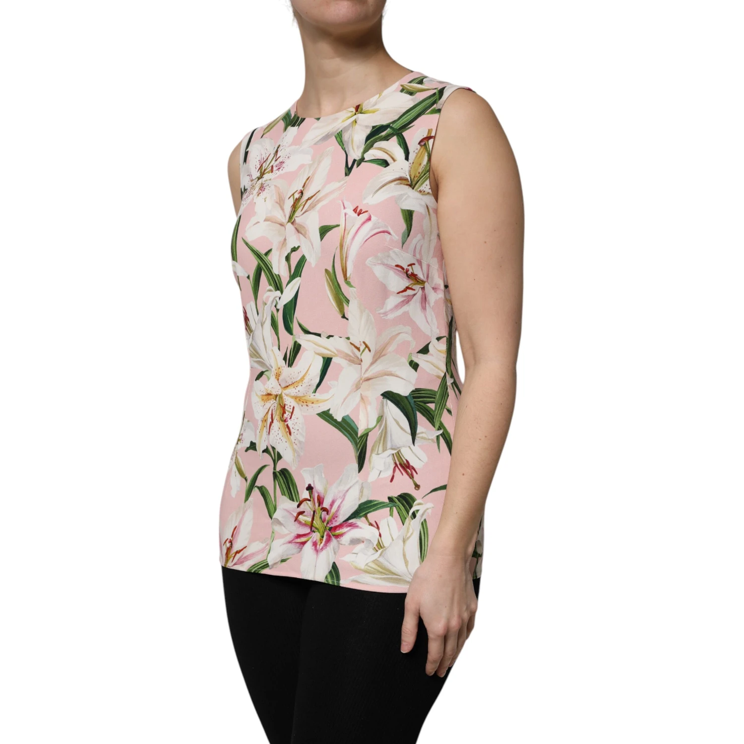 Multicolor Floral Print Round Neck Tank Top