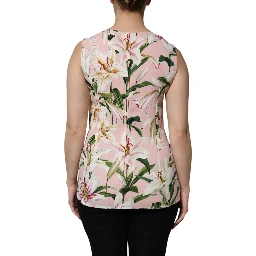 Multicolor Floral Print Round Neck Tank Top