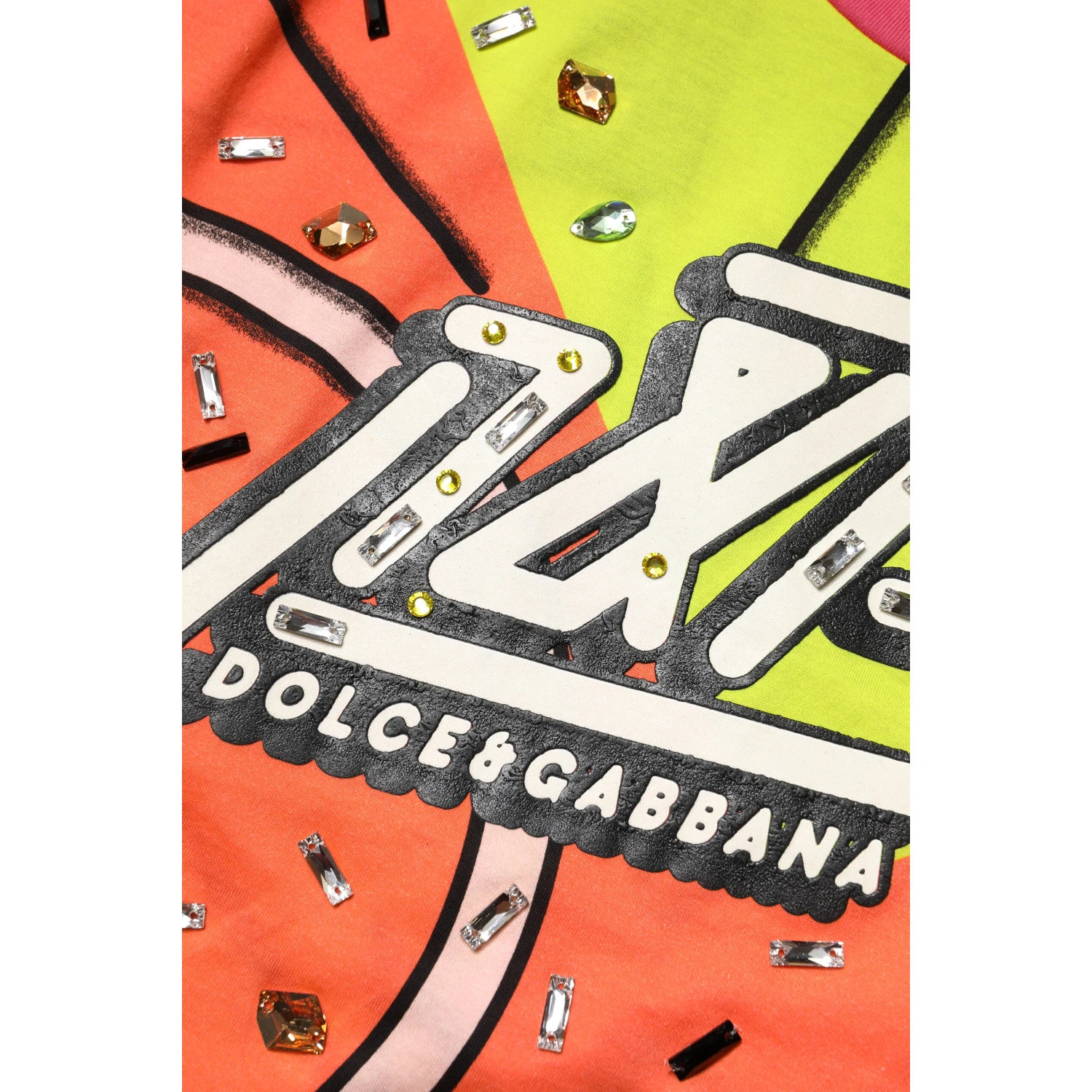 Multicolor Printed Crystal Embellishment Top