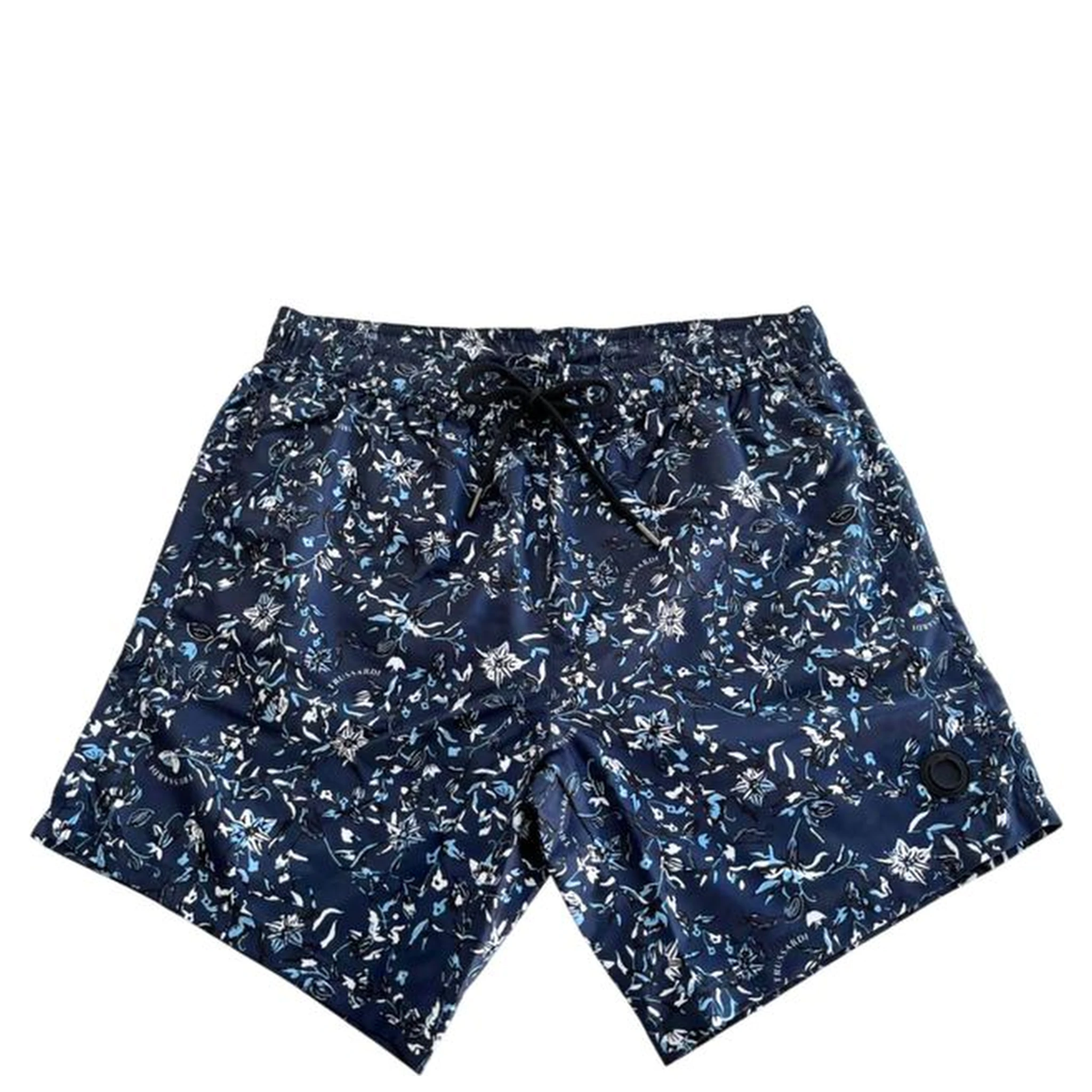 Blue Polyester Men Swim Short