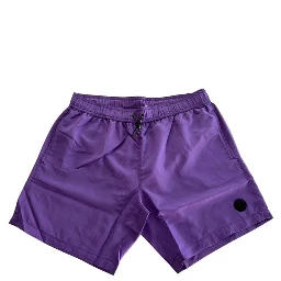 Purple Polyester Men Swim Short
