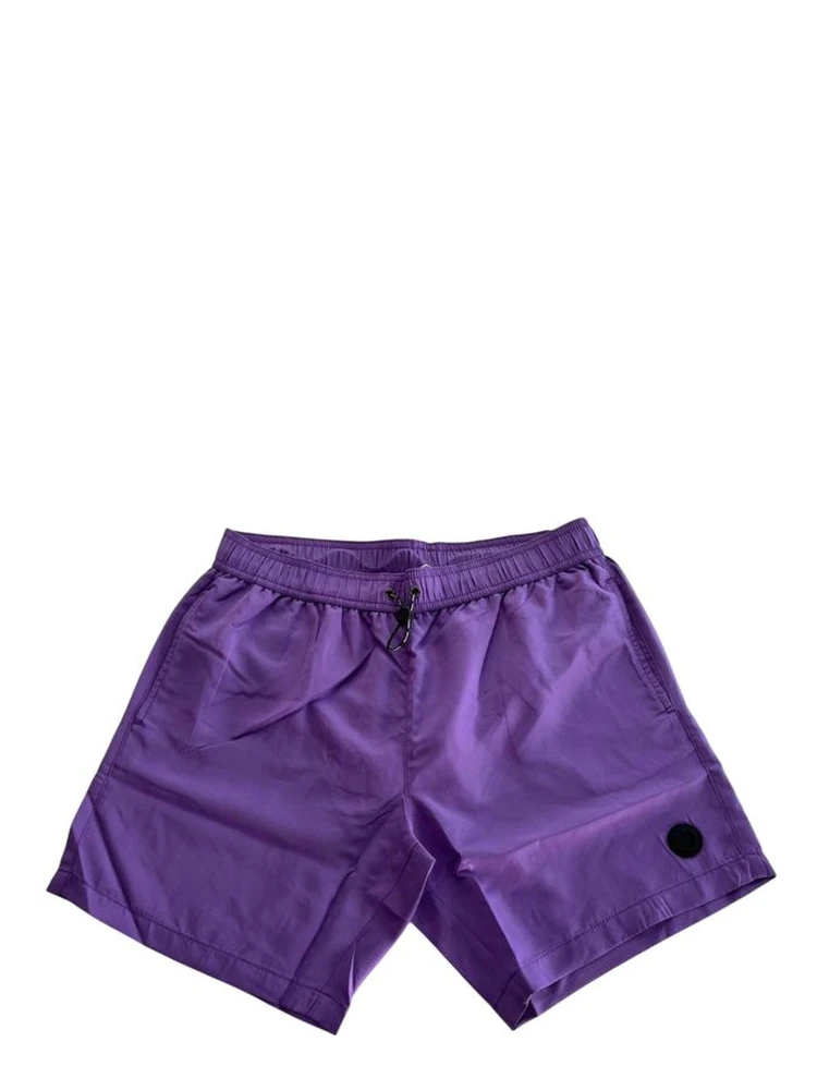 Purple Polyester Men Swim Short