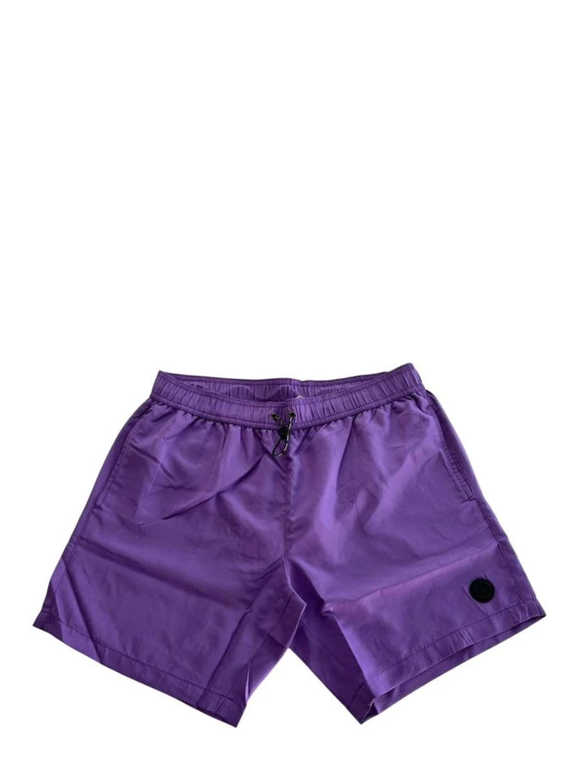 Purple Polyester Men Swim Short