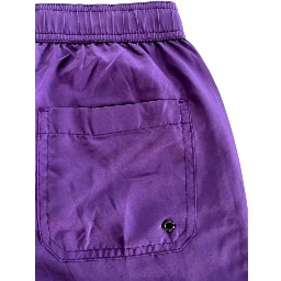 Purple Polyester Men Swim Short