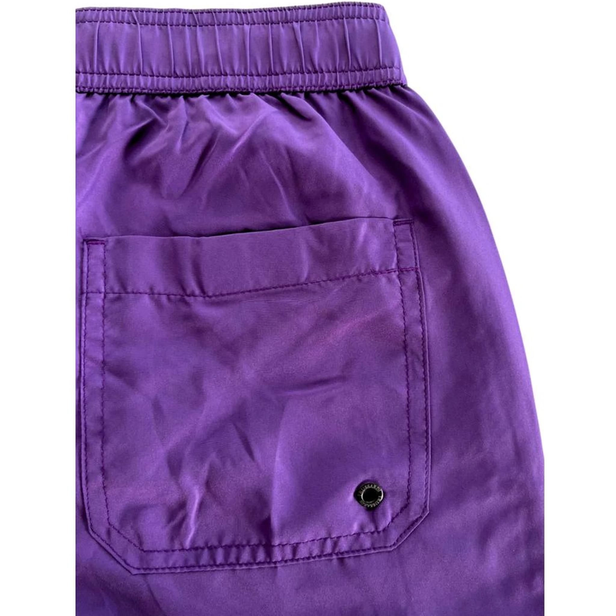 Purple Polyester Men Swim Short