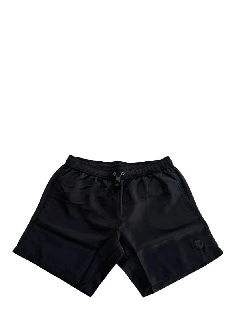 Black Polyester Men's Swim Short