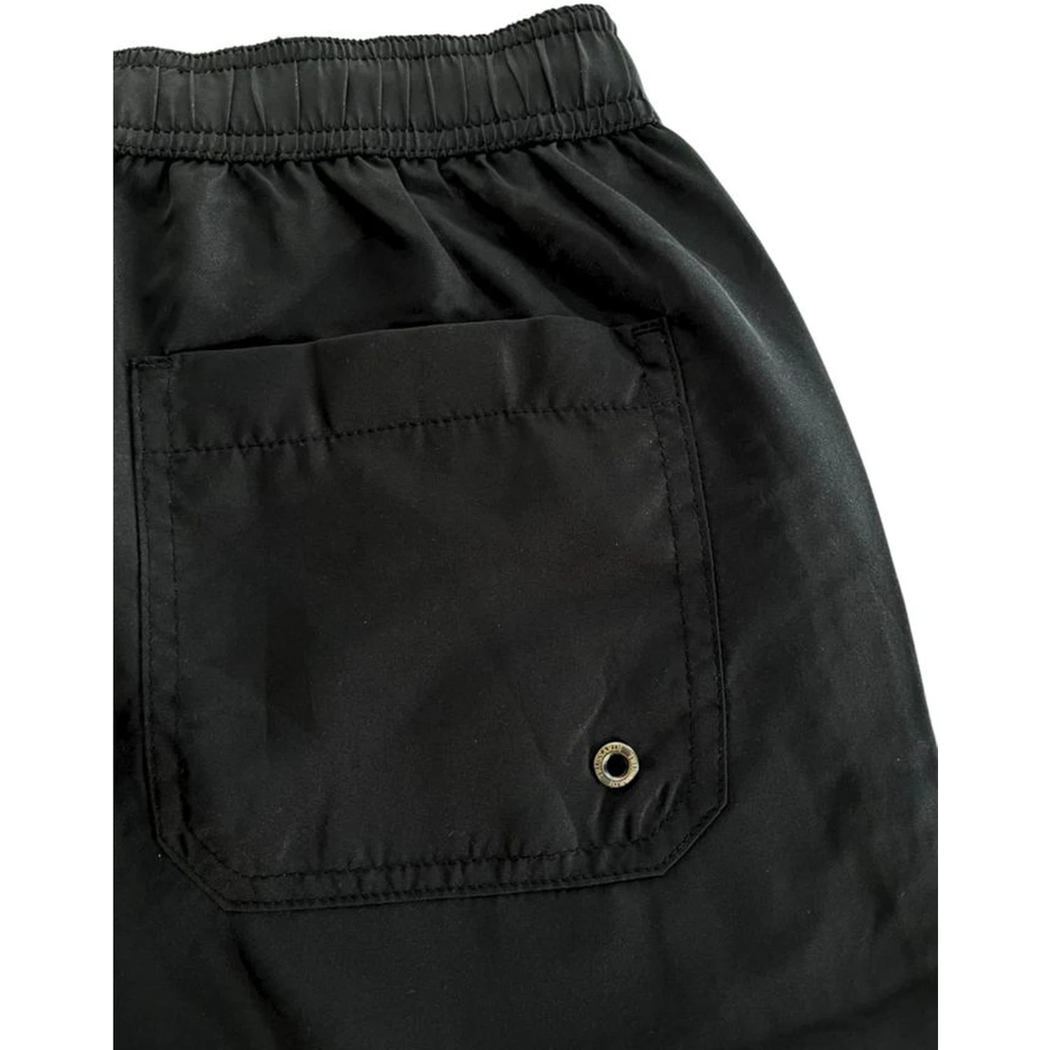 Black Polyester Men's Swim Short