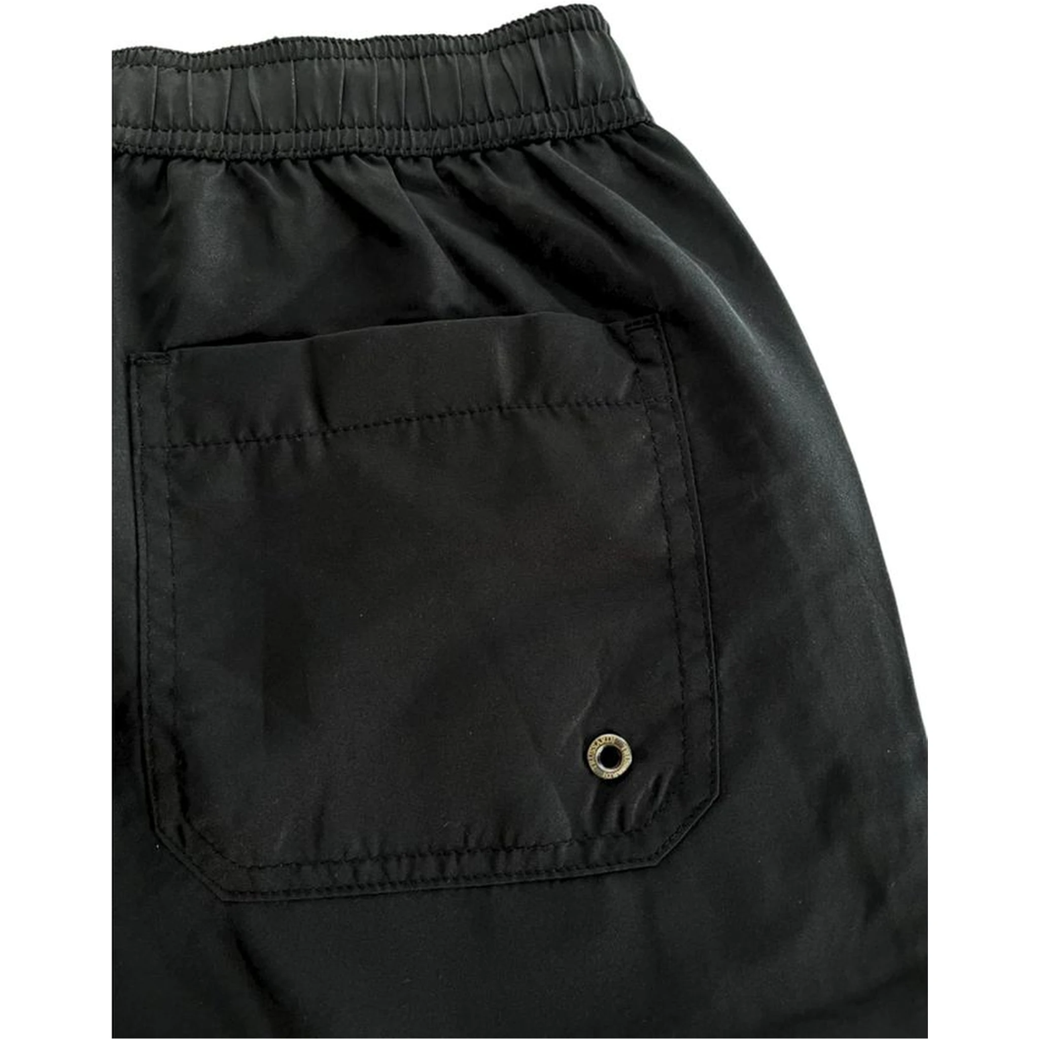 Black Polyester Men's Swim Short