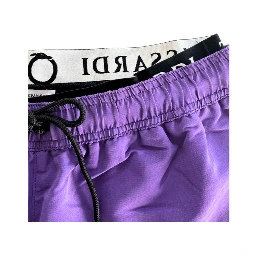 Purple Polyester Men Swim Short