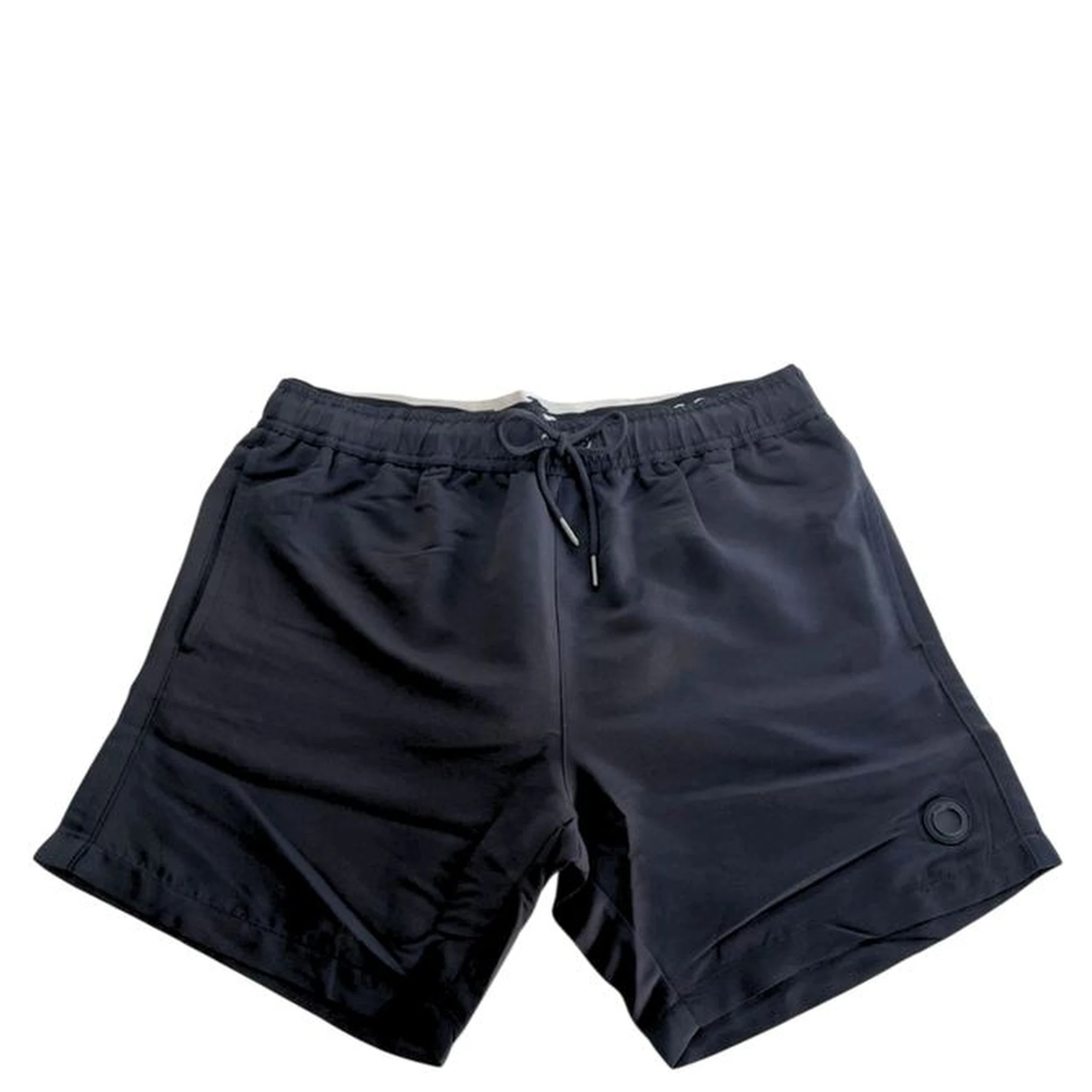 Black Polyester Men Swim Shorts