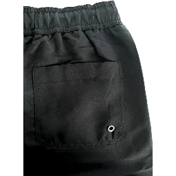 Black Polyester Men Swim Shorts