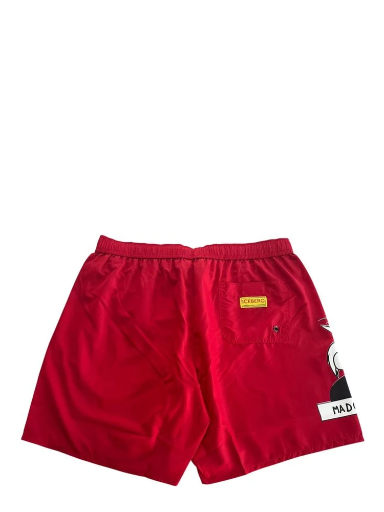 Red Polyester Men Swim Short alternative