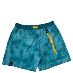 Light Blue Polyester Men Swim Short