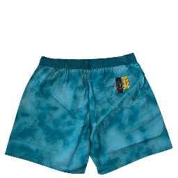 Light Blue Polyester Men Swim Short