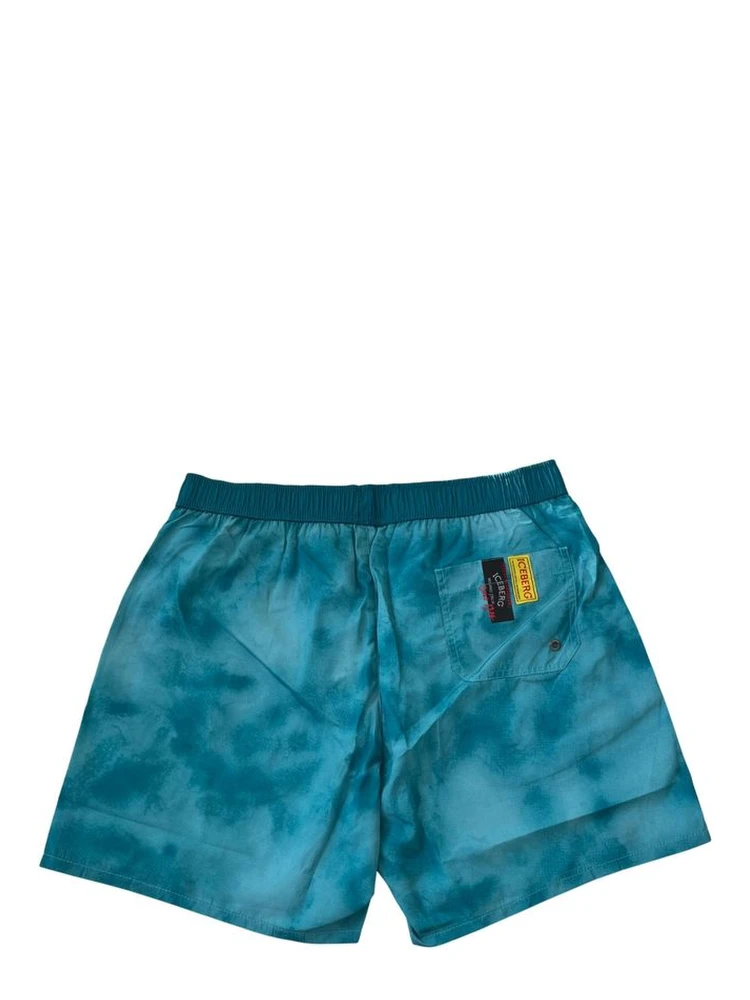 Light Blue Polyester Men Swim Short alternative