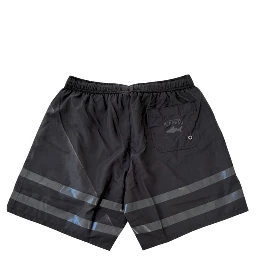 Black Polyester Men Swim Short