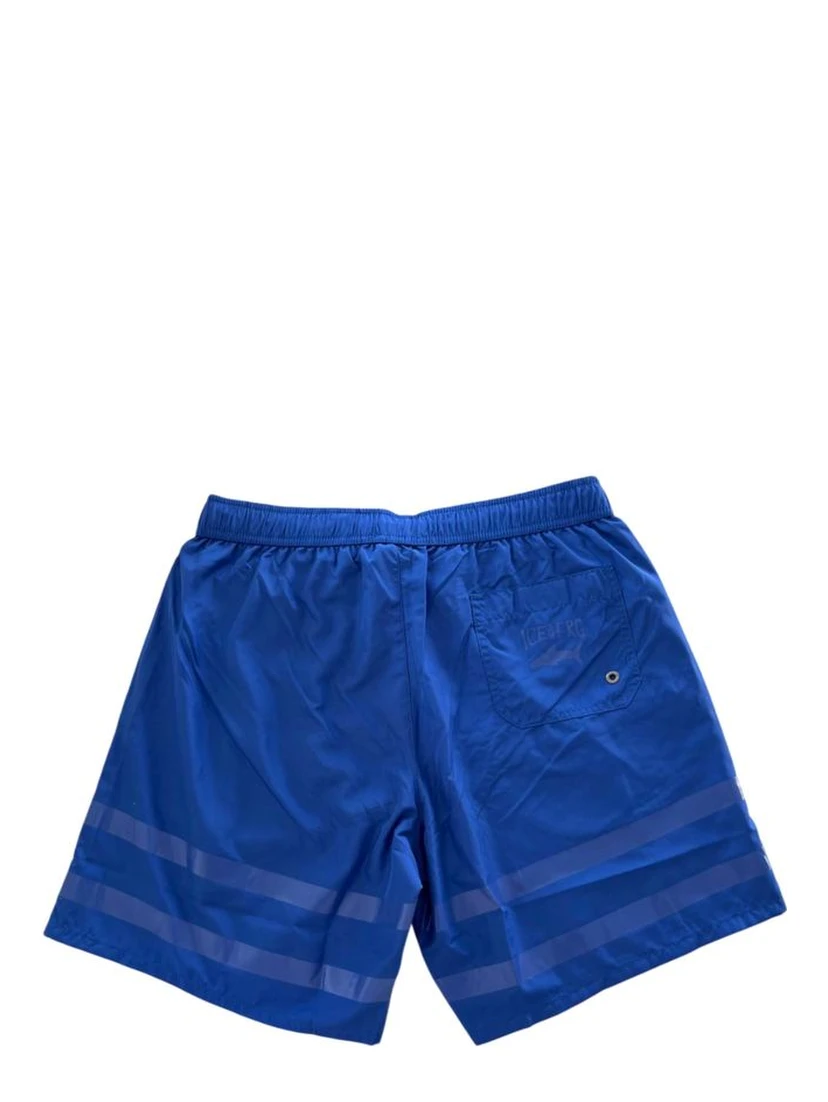 Blue Polyester Swimwear