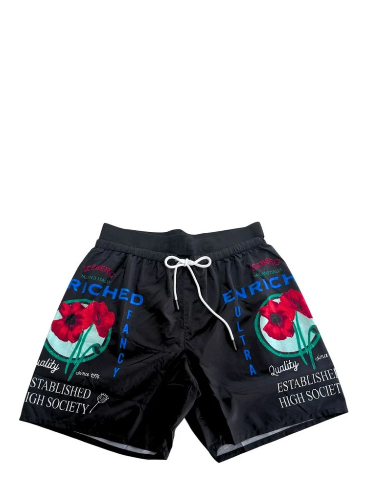 Black Polyester Swimwear