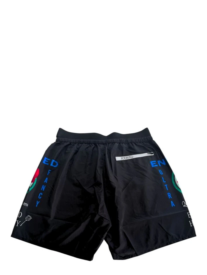 Black Polyester Swimwear