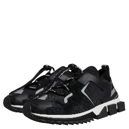 Black Mesh Sorrento Trekking Sneakers Shoes