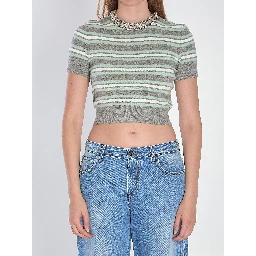 Striped cropped t-shirt