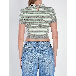 Striped cropped t-shirt