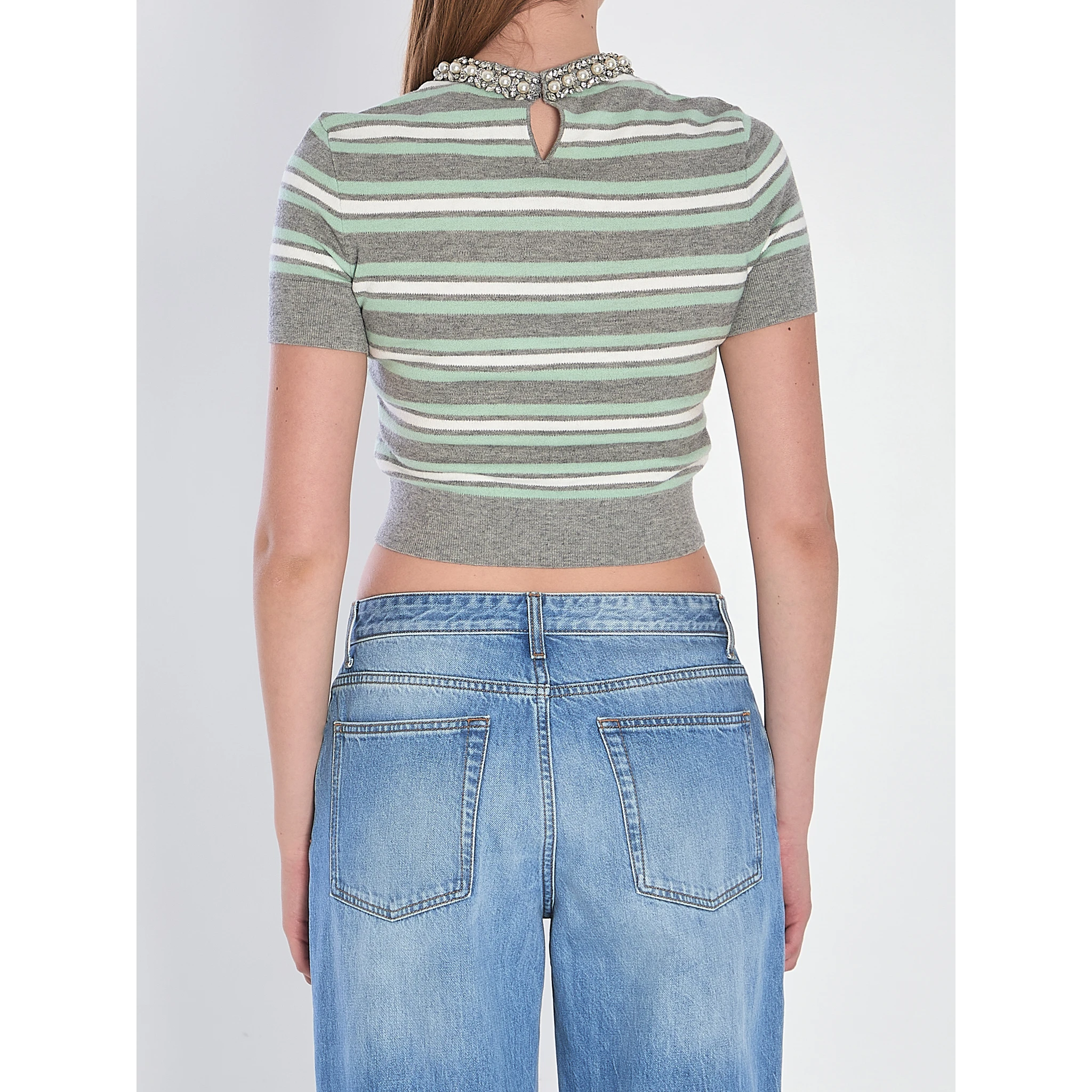 Striped cropped t-shirt
