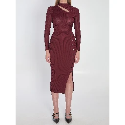 Midi dress with cut-out