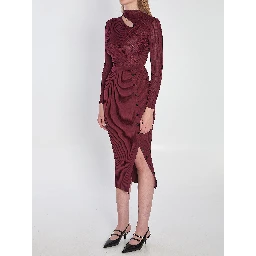 Midi dress with cut-out