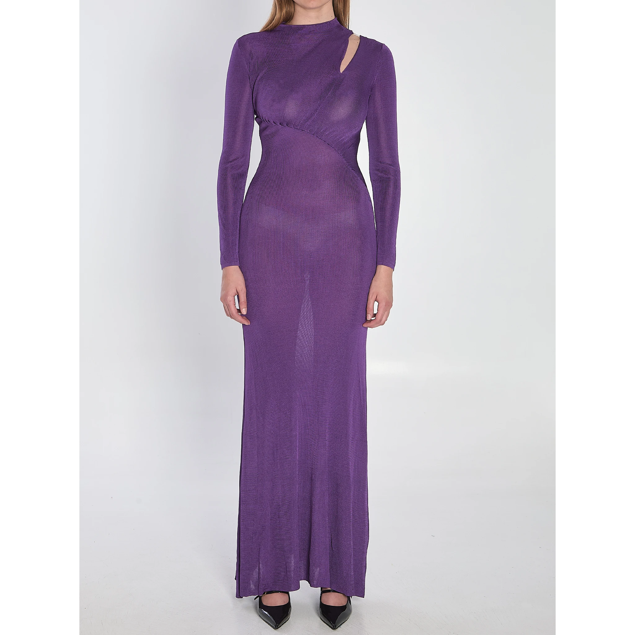 Long dress with cut-out