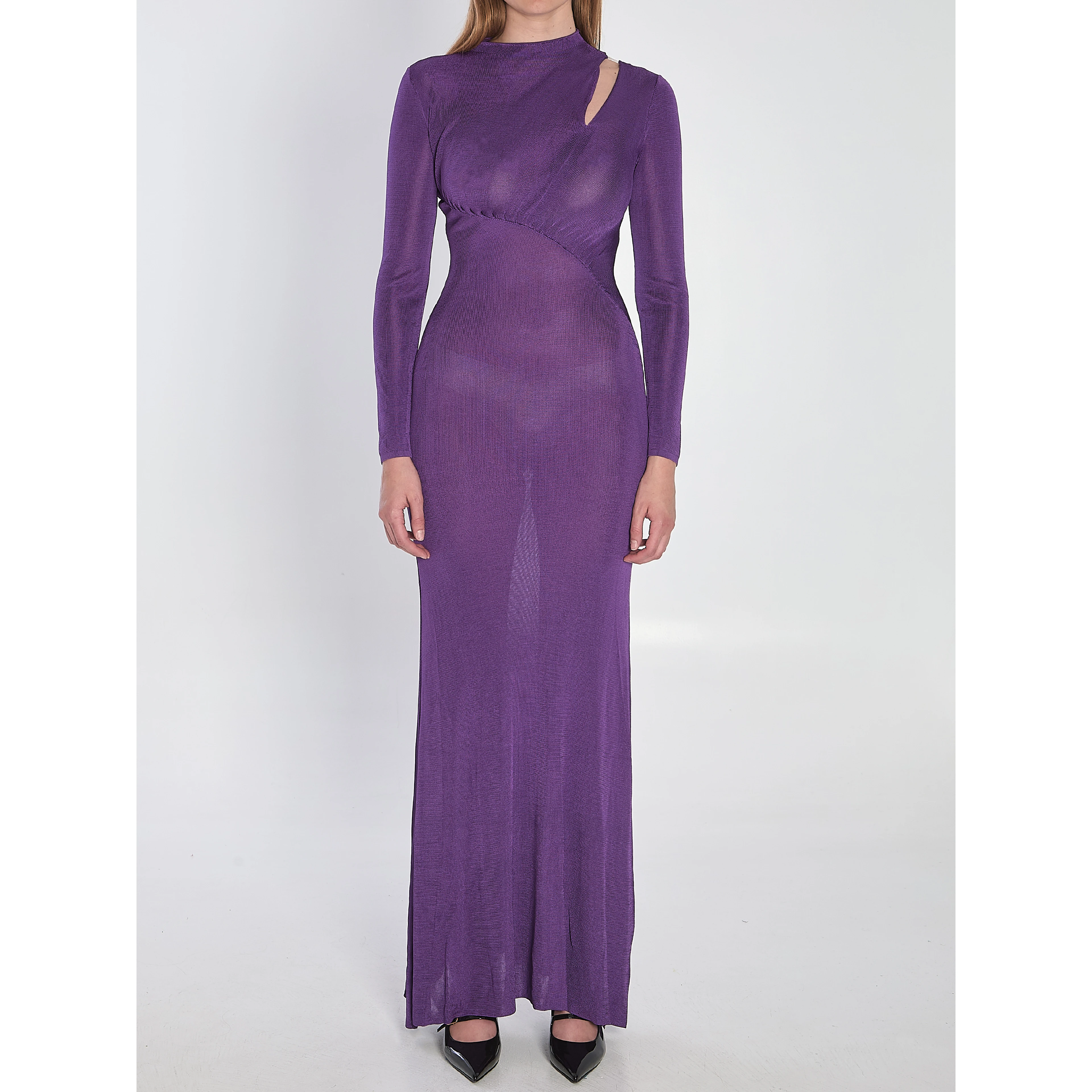 Long dress with cut-out