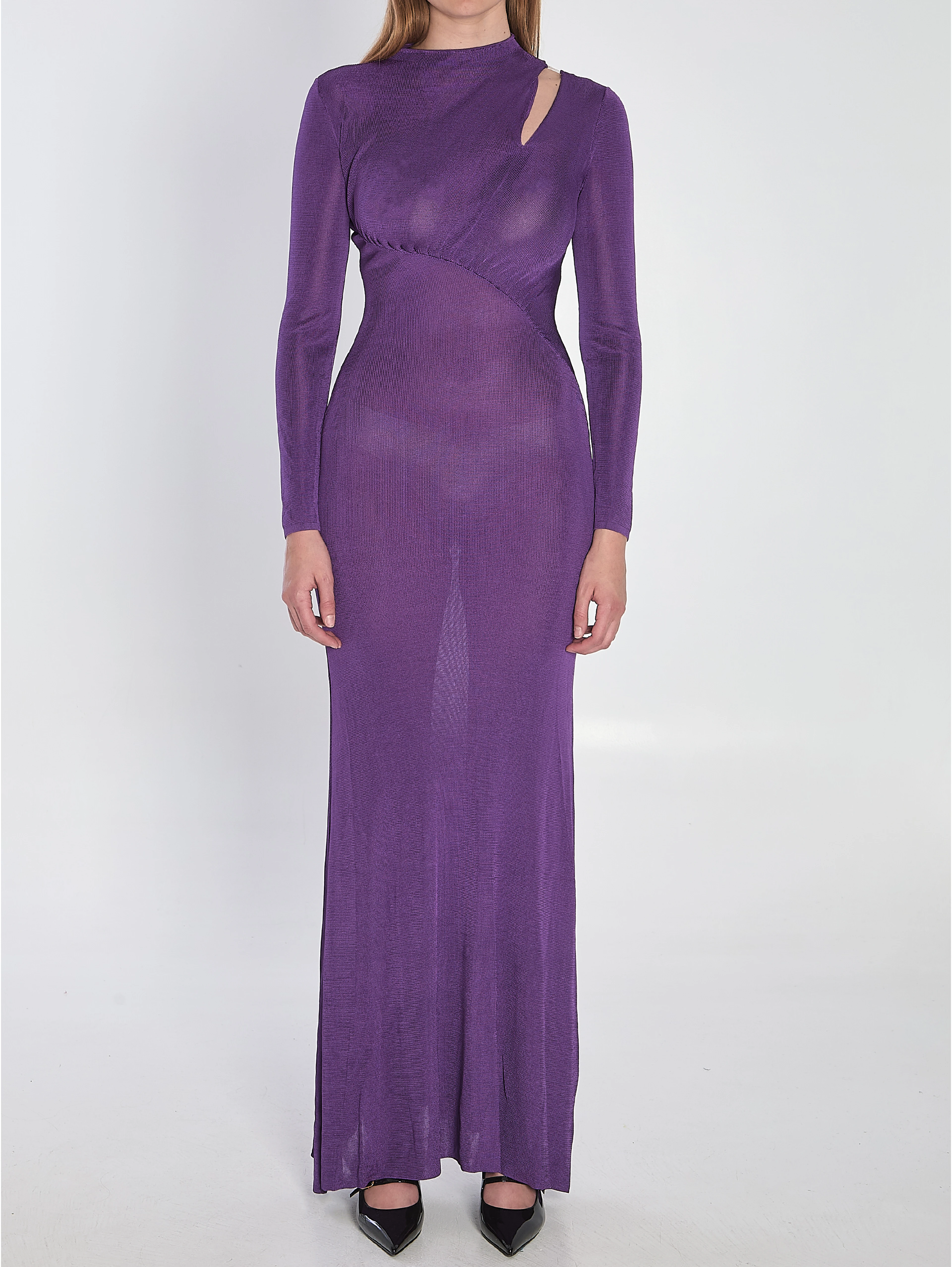 Long dress with cut-out