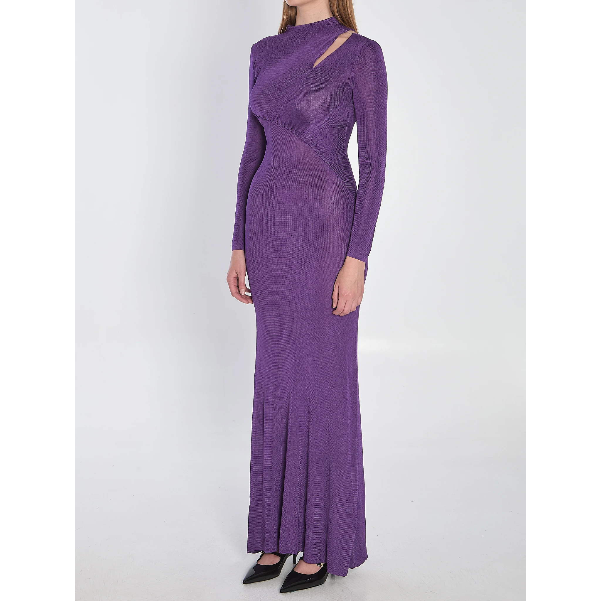 Long dress with cut-out