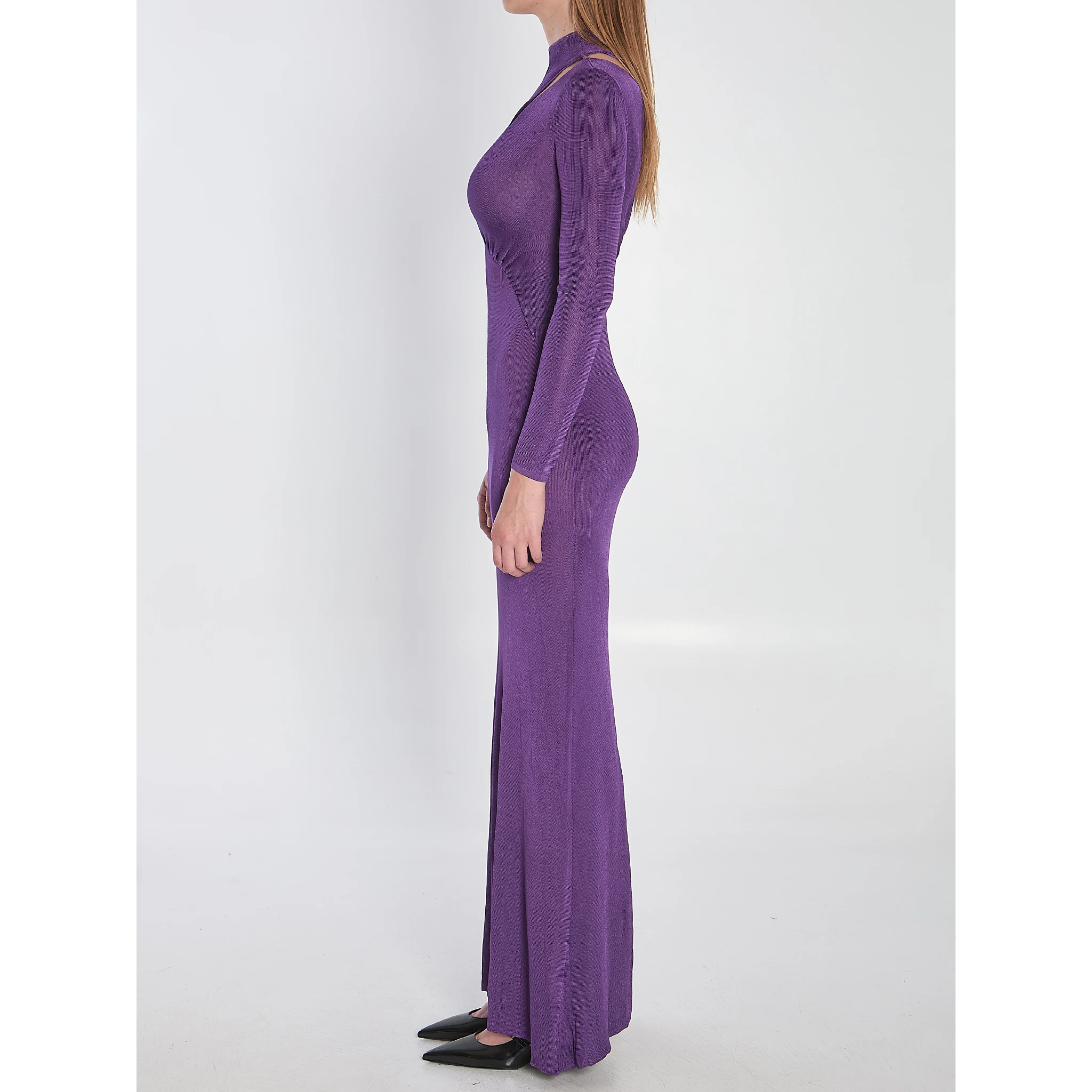 Long dress with cut-out