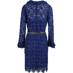 Blu Viscose and Cotton Mid Long Dress