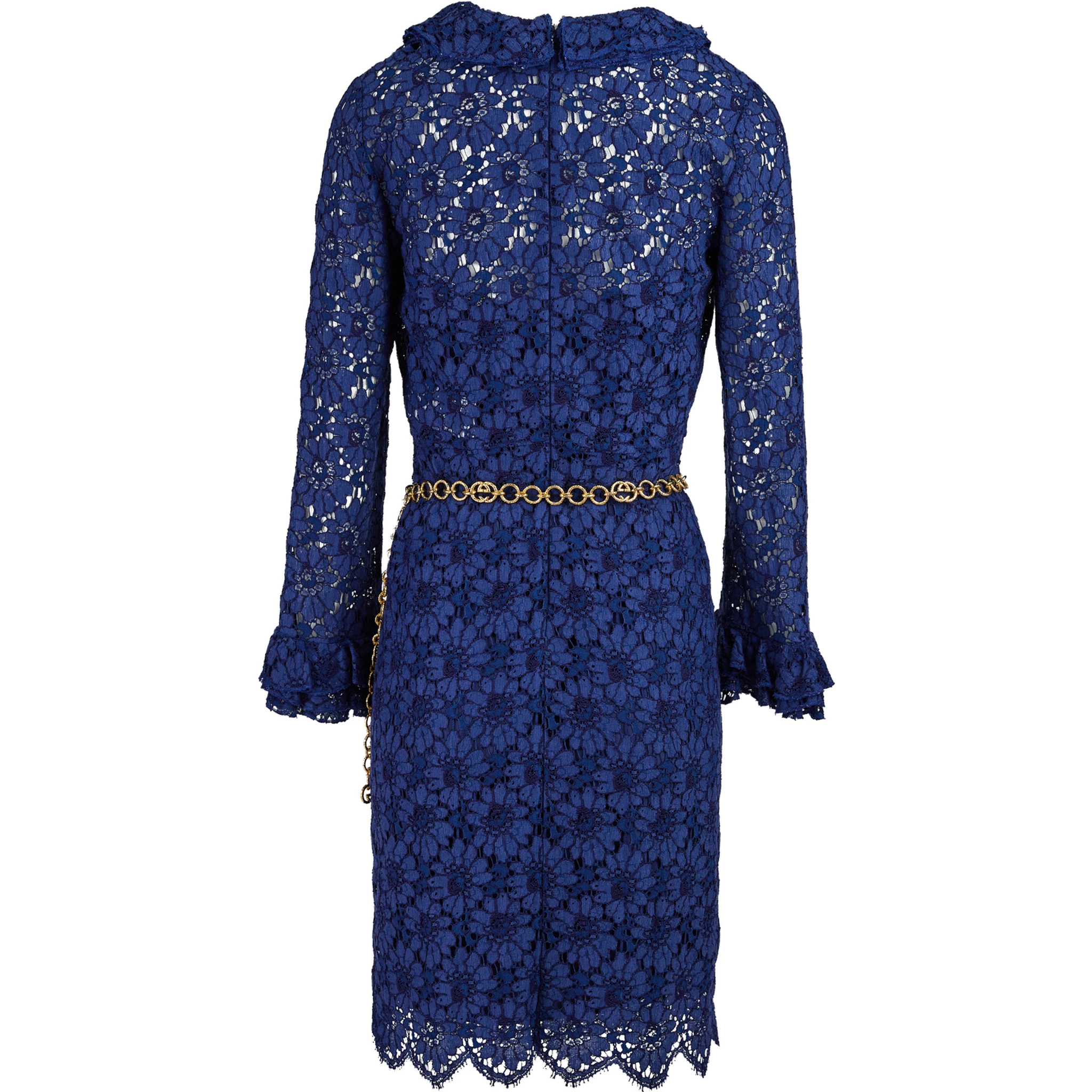 Blu Viscose and Cotton Mid Long Dress