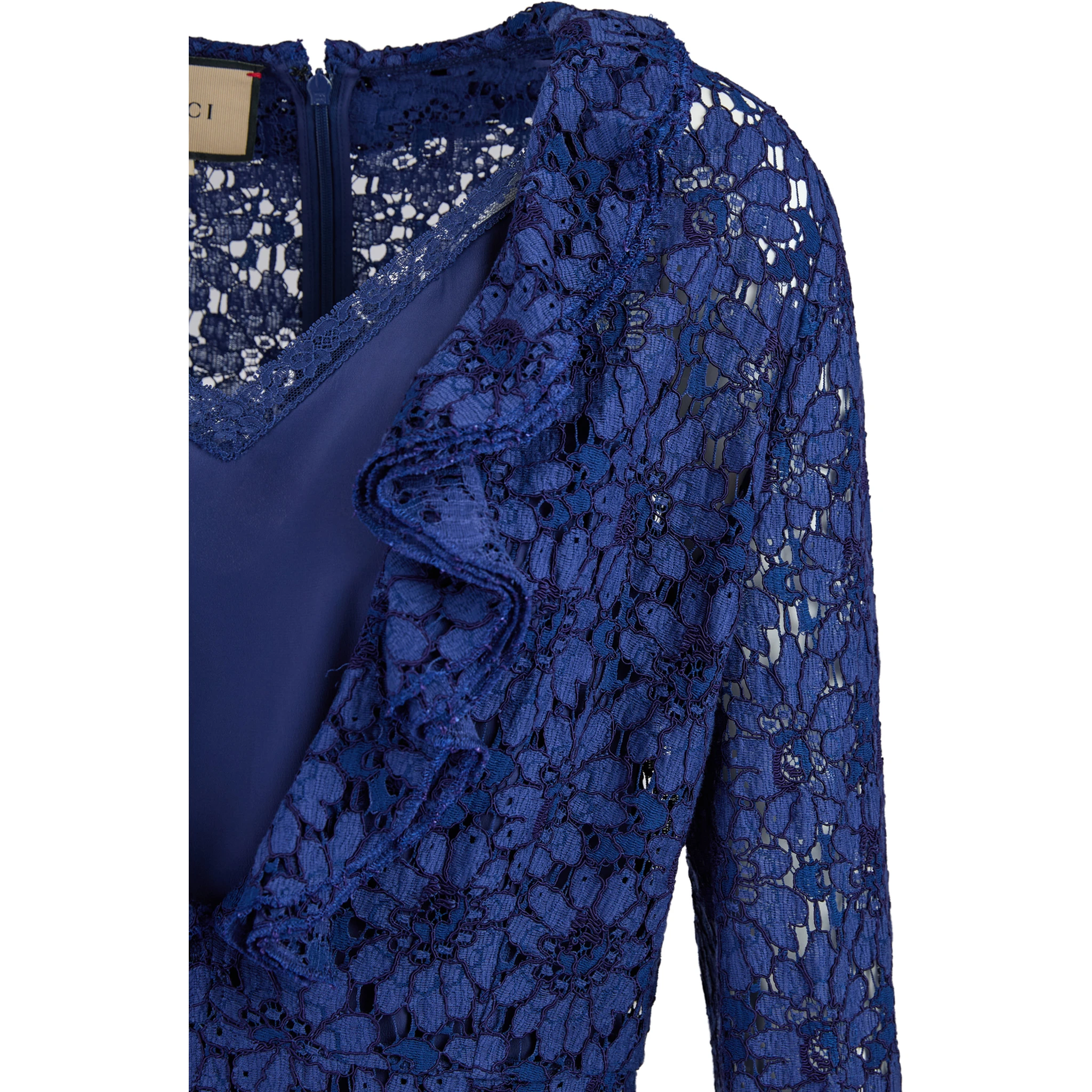 Blu Viscose and Cotton Mid Long Dress