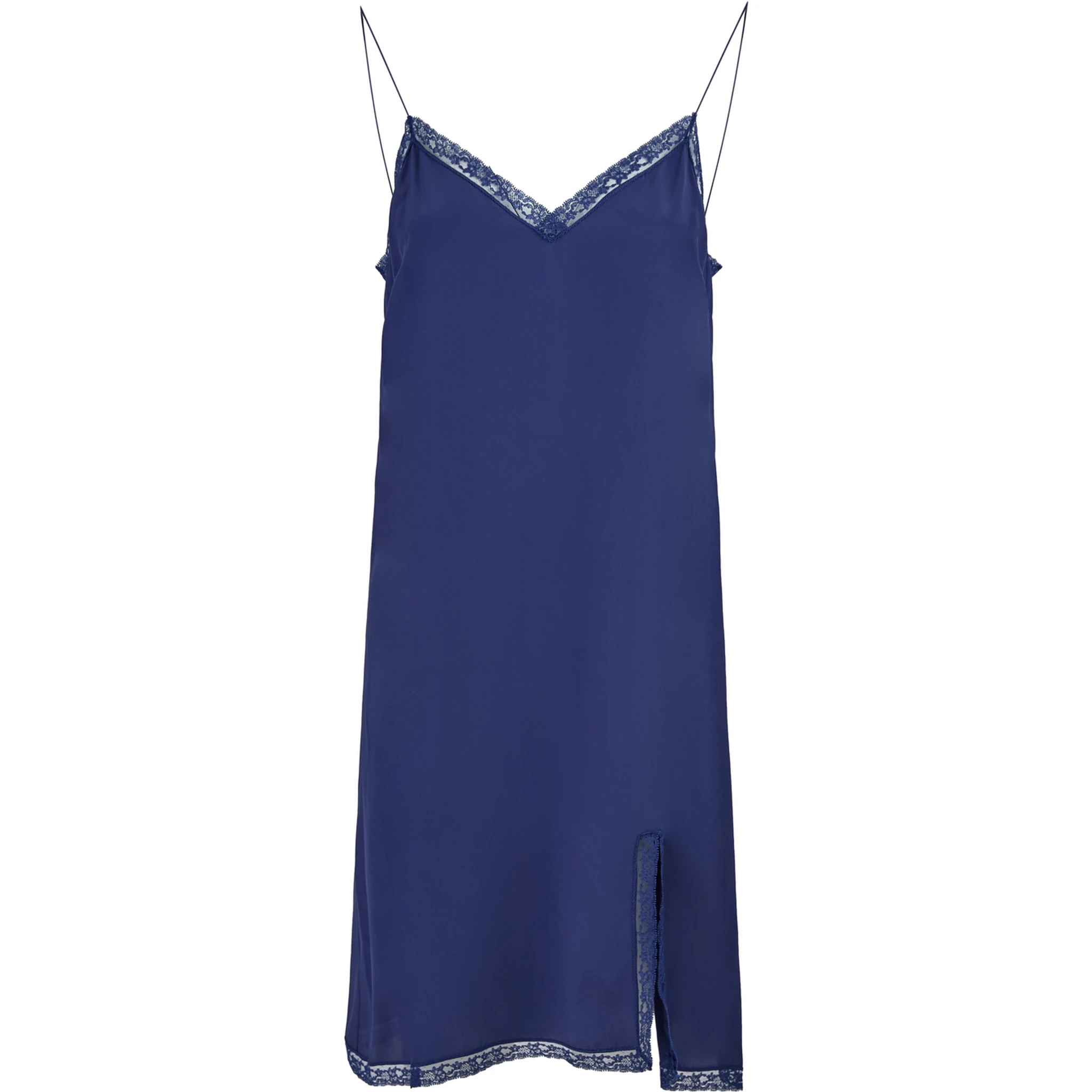 Blu Viscose and Cotton Mid Long Dress