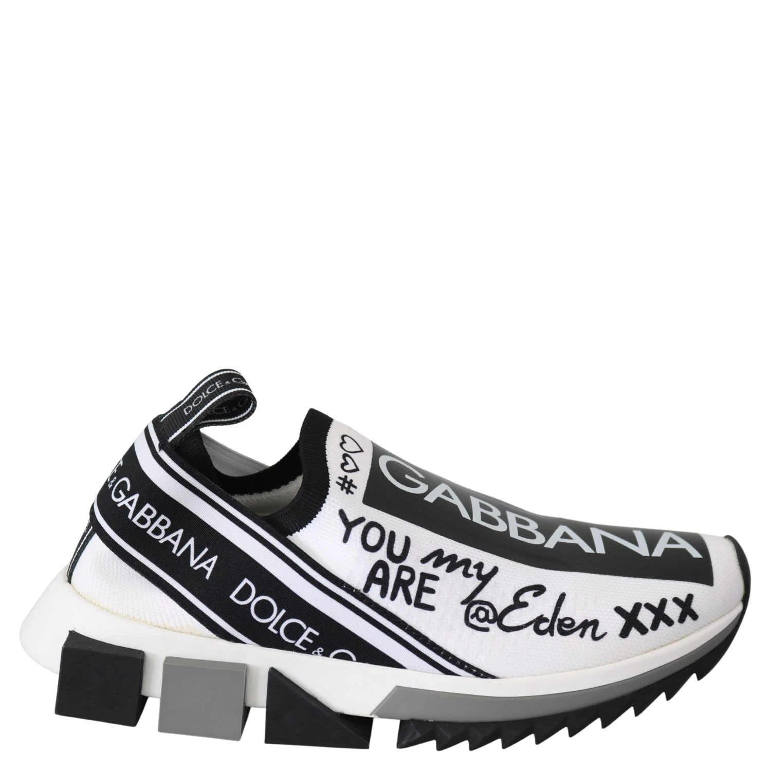 White Black Slip On Sorrento Sneakers