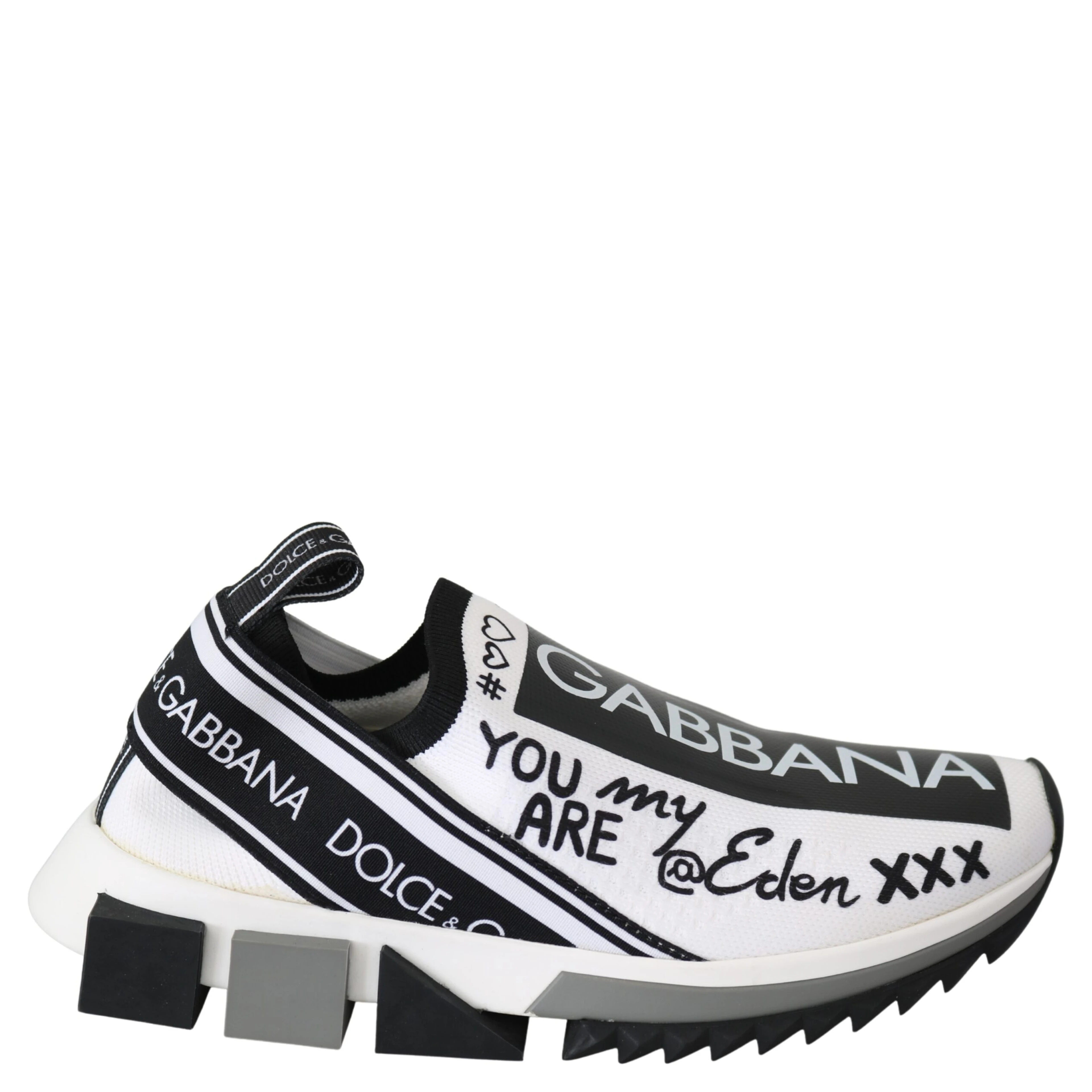 White Black Slip On Sorrento Sneakers